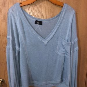 Vici blue pocket long sleeve size small